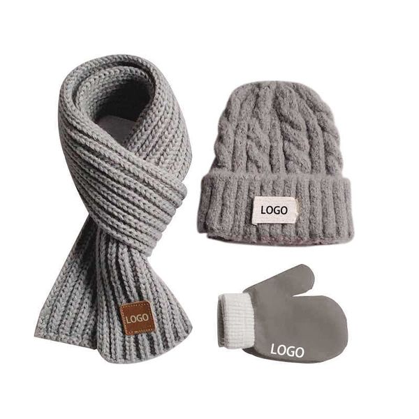 scarves scarf glove set customized three piece knitted children's baby cap wool lined winter hat, Blue;gray
scarves scarf glove set customized three piece knitted children's baby cap wool lined winter hat, Blue;gray