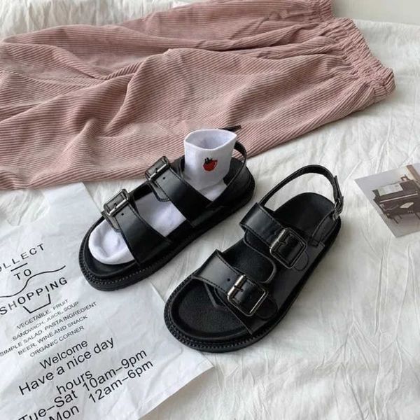 sandals harajuku goth rome sandals women fashion punk platform black buckle strap leather shoes ladies summer beach casual flats 2022 t22120
sandals harajuku goth rome sandals women fashion punk platform black buckle strap leather shoes ladies summer beach casual flats 2022 t22120