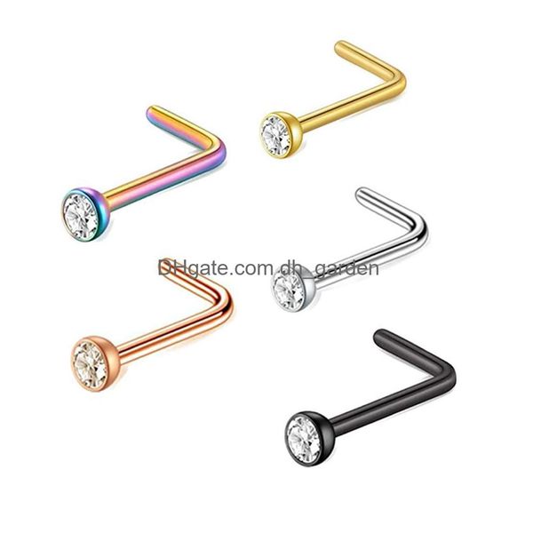 nose rings studs stainless steel stud ring cz l shape body piercing for womens mens straight crystal pin india wholes drop del3741208, Silver
nose rings studs stainless steel stud ring cz l shape body piercing for womens mens straight crystal pin india wholes drop del3741208, Silver