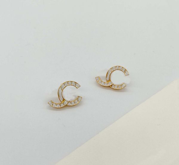 2023 luxury quality charm stud earring with white color enanel color have box stamp in 18k gold plated ps7404a, Golden
2023 luxury quality charm stud earring with white color enanel color have box stamp in 18k gold plated ps7404a, Golden