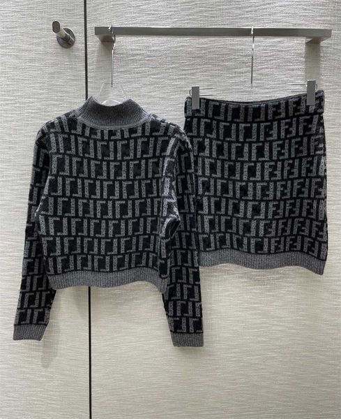 designer petite sweater dress chic and slim with jacquard lettered turtleneck short knit suit, White;black
designer petite sweater dress chic and slim with jacquard lettered turtleneck short knit suit, White;black