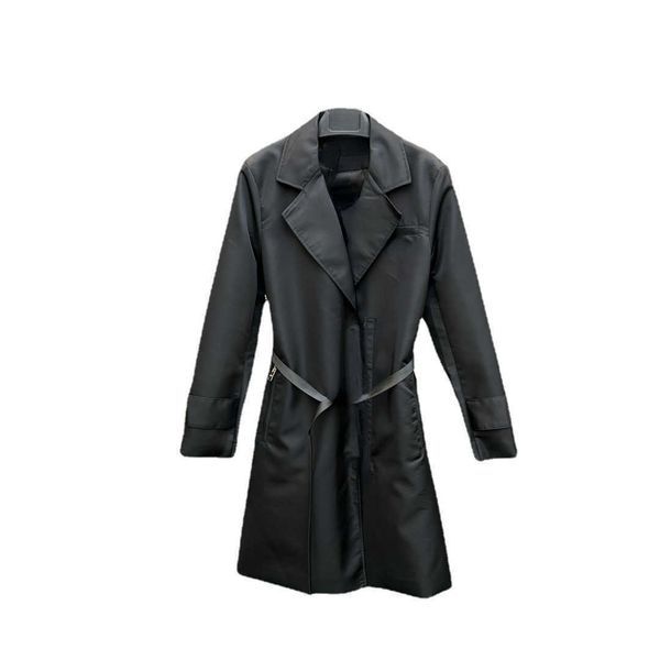 women's jackets 22 autumn and winter new classic nylon triangle high class belt zipper windbreaker coat, Black;brown
women's jackets 22 autumn and winter new classic nylon triangle high class belt zipper windbreaker coat, Black;brown