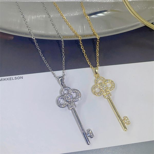 key necklace of the new trend full diamond necklaces female ins personality niche titanium steel south american clavicle chain gold luxury p, Silver
key necklace of the new trend full diamond necklaces female ins personality niche titanium steel south american clavicle chain gold luxury p, Silver