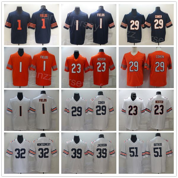 men football 1 justin fields jersey 23 devin hester 29 tarik cohen 32 david montgomery 51 dick butkus navy blue white orange team all stitch, Black;red
men football 1 justin fields jersey 23 devin hester 29 tarik cohen 32 david montgomery 51 dick butkus navy blue white orange team all stitch, Black;red
