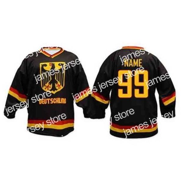 college hockey wears nik1 team germany deutschland ice hockey jersey men's embroidery stitched customize any number and name jerseys, Black
college hockey wears nik1 team germany deutschland ice hockey jersey men's embroidery stitched customize any number and name jerseys, Black