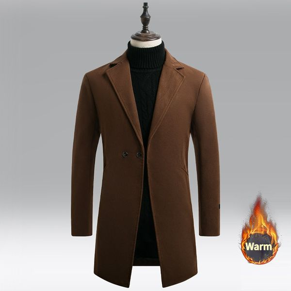 men's wool blends autumn winter classic slim fit medium long woolen overcoat mens windbreaker cotton suit jacket 5 colors choice m-5xl, Black
men's wool blends autumn winter classic slim fit medium long woolen overcoat mens windbreaker cotton suit jacket 5 colors choice m-5xl, Black