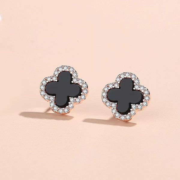 red agate four-leaf stud earrings female sterling silver korean version simple temperament small leaf earrings, Golden;silver
red agate four-leaf stud earrings female sterling silver korean version simple temperament small leaf earrings, Golden;silver