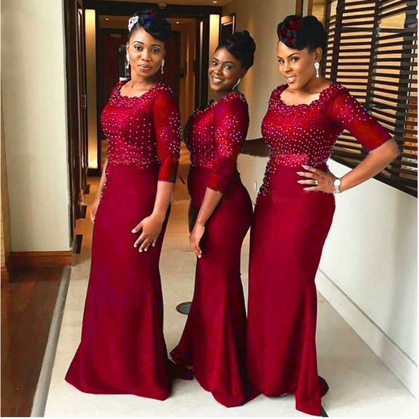 luxury beads red lace bridesmaid dresses mermaid sheer half sleeves appliques scoop neck women long wedding party dress formal, White;pink
luxury beads red lace bridesmaid dresses mermaid sheer half sleeves appliques scoop neck women long wedding party dress formal, White;pink