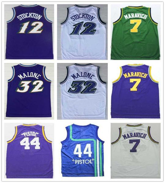 college basketball wears john 12 stockton jersey purple white karl 32 malone basketball jerseys 7 pistol 44 pete maravich shirts, Black
college basketball wears john 12 stockton jersey purple white karl 32 malone basketball jerseys 7 pistol 44 pete maravich shirts, Black