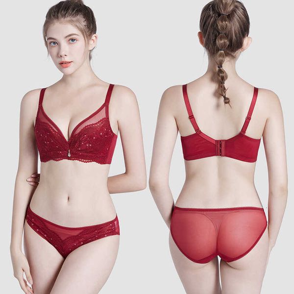 2022 benmingnian red bra set gathers lace underwear thin large bra with small soft steel ring large bra, Red;black
2022 benmingnian red bra set gathers lace underwear thin large bra with small soft steel ring large bra, Red;black