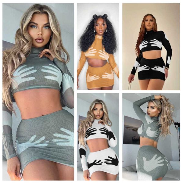 wind women dress designer 2023 new fashion printed open umbilical long sleeve slim short skirt set 4 colours, White
wind women dress designer 2023 new fashion printed open umbilical long sleeve slim short skirt set 4 colours, White