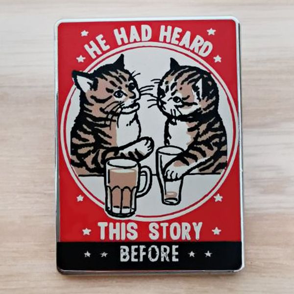 cats drinking at the bar retro poster brooch metal badge accessories he had heard this story before pin, Blue
cats drinking at the bar retro poster brooch metal badge accessories he had heard this story before pin, Blue