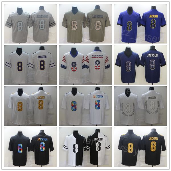 men football 8 lamar jackson jersey hemp grey rainbow leopard grain drift flag olive salute to service camo vapor color rush navy blue white, Black;red
men football 8 lamar jackson jersey hemp grey rainbow leopard grain drift flag olive salute to service camo vapor color rush navy blue white, Black;red