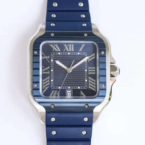 silver square luxury watches 40mm 904l stainless steel case blue dial asiaeta 2836 automatic waterproof watch fashion mens wristwatch, Slivery;brown
silver square luxury watches 40mm 904l stainless steel case blue dial asiaeta 2836 automatic waterproof watch fashion mens wristwatch, Slivery;brown