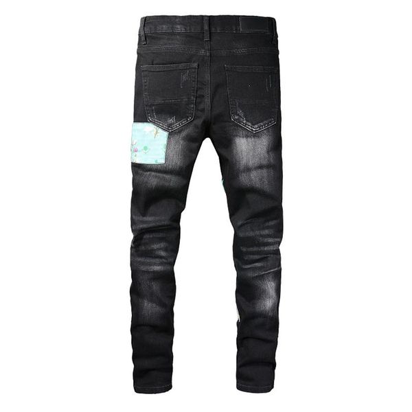 high street trend jeans young men's high craft ripped patch color line stretch slim fit jeans267v, Blue
high street trend jeans young men's high craft ripped patch color line stretch slim fit jeans267v, Blue