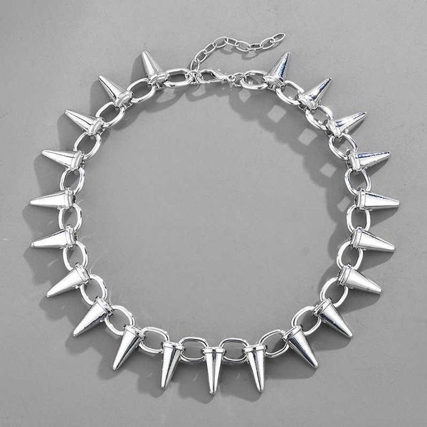europe and the united states alloy jewelry vintage necklace personality punk rivet necklace bullet head collarbone chain 221212, Silver
europe and the united states alloy jewelry vintage necklace personality punk rivet necklace bullet head collarbone chain 221212, Silver
