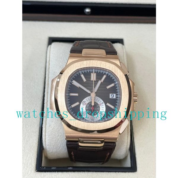 quality watch 40.5mm 5980 18k rose gold asia movment date display sapphire glass automatic mechanical super factory genuine lether strap men, Slivery;brown
quality watch 40.5mm 5980 18k rose gold asia movment date display sapphire glass automatic mechanical super factory genuine lether strap men, Slivery;brown