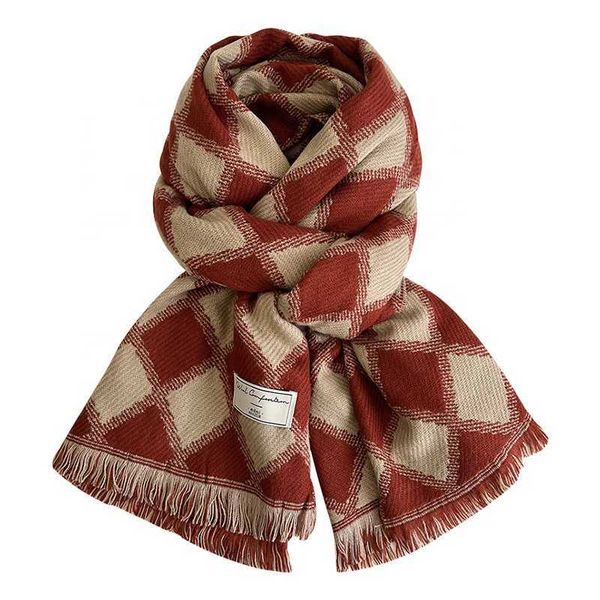 scarves hat glove suit scarf vintage diamond lattice women's thick warm double faced cashmere with shawl, Blue;gray
scarves hat glove suit scarf vintage diamond lattice women's thick warm double faced cashmere with shawl, Blue;gray