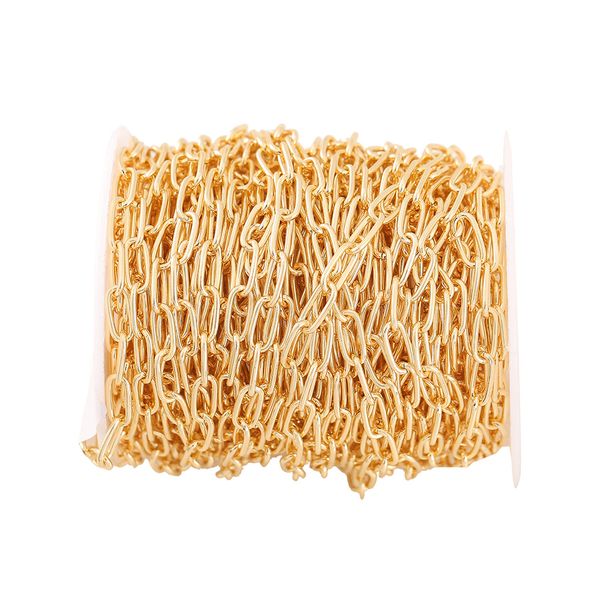 5mm gold plated necklace paperclip chains oval cable chains men women jewelry making supplies, Silver
5mm gold plated necklace paperclip chains oval cable chains men women jewelry making supplies, Silver
