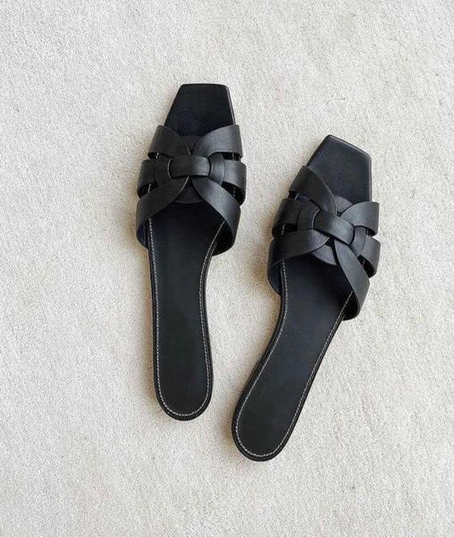 name brand slippers tribute flat sole sandals woven leather women sandal slide slipper slip square toe shoes lady outdoor party dr4799189, Black
name brand slippers tribute flat sole sandals woven leather women sandal slide slipper slip square toe shoes lady outdoor party dr4799189, Black