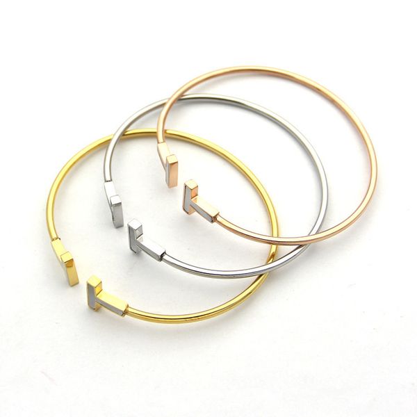 womens t letter smooth surface bracelets designer jewelry mens smile ring gold/silvery/rose gold full brand as wedding christmas gift, Black
womens t letter smooth surface bracelets designer jewelry mens smile ring gold/silvery/rose gold full brand as wedding christmas gift, Black