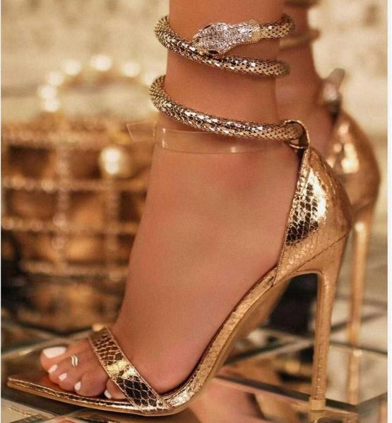 sandals women golden snake wrapped wildness pointed toe high heel luxurious ladies summer shoes 12 cm stiletto t221209, Black
sandals women golden snake wrapped wildness pointed toe high heel luxurious ladies summer shoes 12 cm stiletto t221209, Black