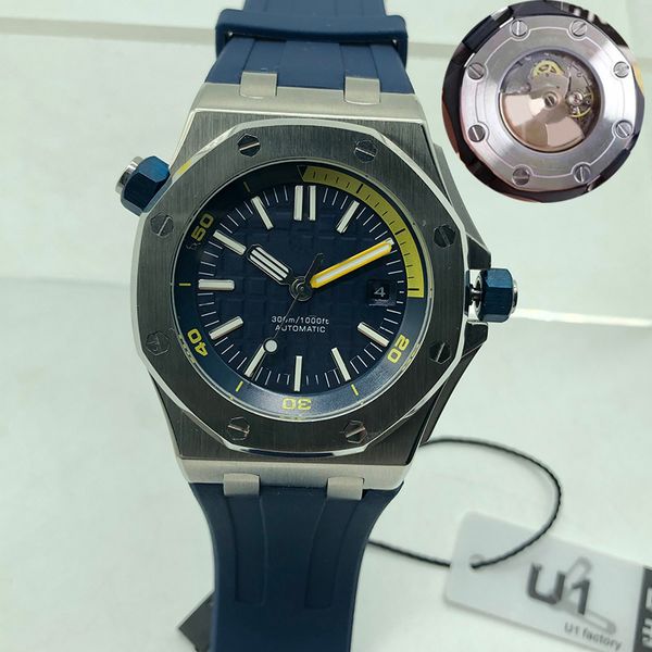 mens automatic mechanical movement watches sapphire glass 5 atm waterproof rubber watchband diving super luminous u1 mens watch, Slivery;brown
mens automatic mechanical movement watches sapphire glass 5 atm waterproof rubber watchband diving super luminous u1 mens watch, Slivery;brown