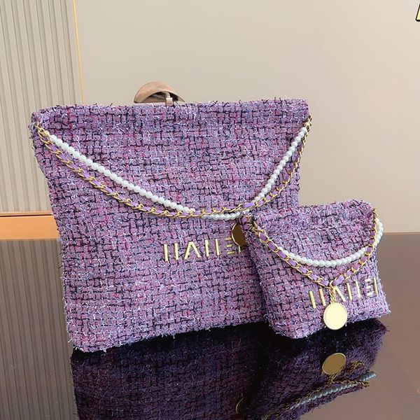 22a womens tweed sequins 22shopping quilted shoulder bags pearl gold metal hardware matelase chain crossbody shoulder outdoor designer trend
22a womens tweed sequins 22shopping quilted shoulder bags pearl gold metal hardware matelase chain crossbody shoulder outdoor designer trend