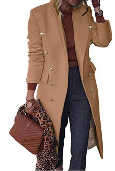 2023 autumn winter women's jackets wool double breasted lapel neck trench pocket fashion long slim woman's coats d3701, Black;brown
2023 autumn winter women's jackets wool double breasted lapel neck trench pocket fashion long slim woman's coats d3701, Black;brown