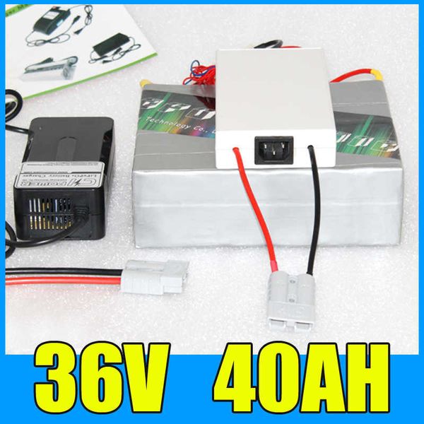 Image of 36V 40AH Lithium Battery Pack 42V 1000W Electric bicycle Scooter solar energy Battery Free BMS Charger Shipping