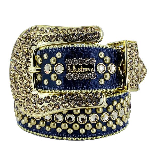 

22023 Fashion Green Designer Bb Simon Belts for Men Women Shiny diamond belt Black Blue white multicolour with bling rhinestones as birthday Christmas gift