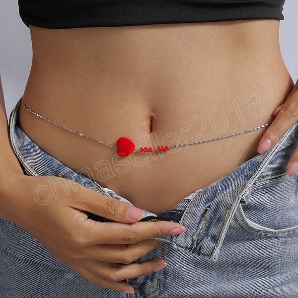 silver color red bead heart waist chain women simple casual belly chain body jewelry accessary
silver color red bead heart waist chain women simple casual belly chain body jewelry accessary