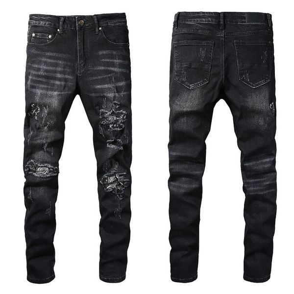 designer men's jeans denim embroidery pants fashion holes trouser us size 28-40 hip hop distressed zipper trousers for male 2022 sell a, Blue
designer men's jeans denim embroidery pants fashion holes trouser us size 28-40 hip hop distressed zipper trousers for male 2022 sell a, Blue