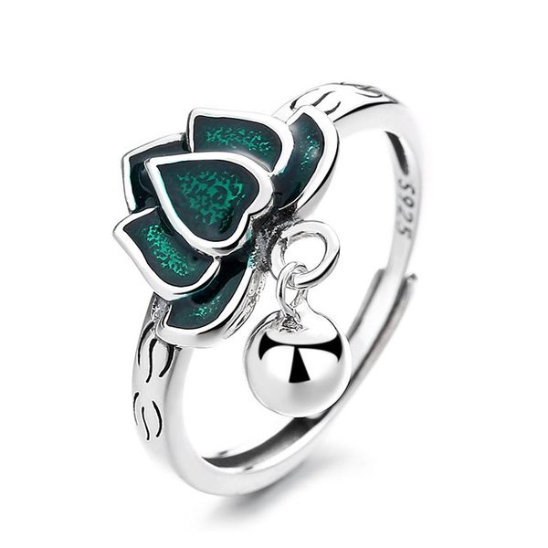 retro 925 silver bead pendant lotus ring women elegant vintage adjustable flower finger rings female valentines gift
retro 925 silver bead pendant lotus ring women elegant vintage adjustable flower finger rings female valentines gift