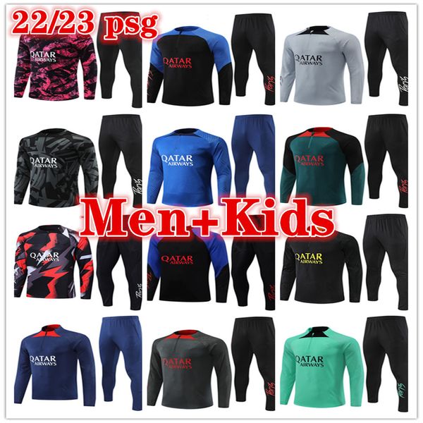 22 23 psgs tracksuit 2022 2023 mbappe kids and men tracksuits training suit long sleeve football soccer jerseys kit uniform chandal boys sur, Black
22 23 psgs tracksuit 2022 2023 mbappe kids and men tracksuits training suit long sleeve football soccer jerseys kit uniform chandal boys sur, Black