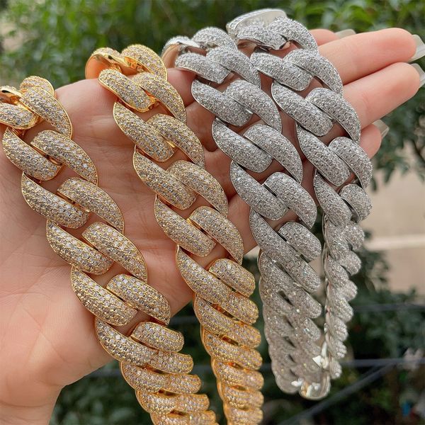 20mm 18/20/22/24inch gold silver plated bling cz cuban chain necklace links rapper street jewelry for men women
20mm 18/20/22/24inch gold silver plated bling cz cuban chain necklace links rapper street jewelry for men women