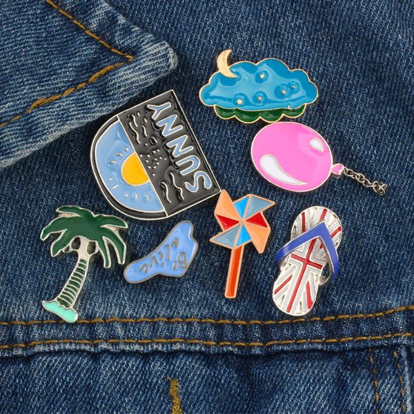 fresh beach party holiday brooches set 7pcs moon sunrise windmill balloon coconut slipper cloud enamel paint badges for girls alloy pin jewe, Gray
fresh beach party holiday brooches set 7pcs moon sunrise windmill balloon coconut slipper cloud enamel paint badges for girls alloy pin jewe, Gray