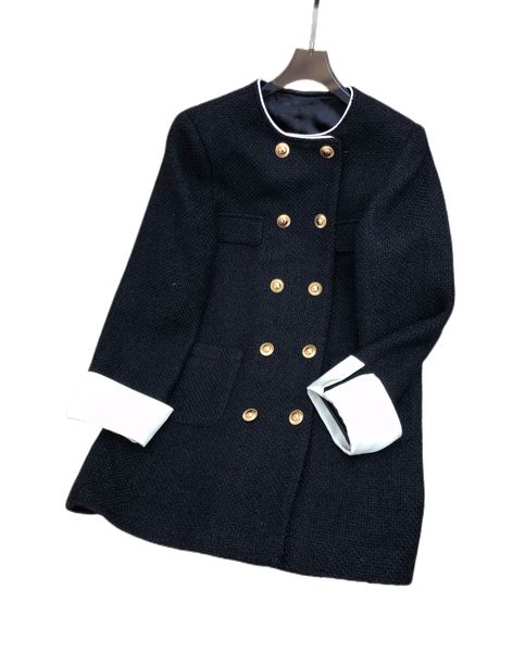 23 early spring new smart elegant round neck gold button waist closing dress, Black;gray
23 early spring new smart elegant round neck gold button waist closing dress, Black;gray