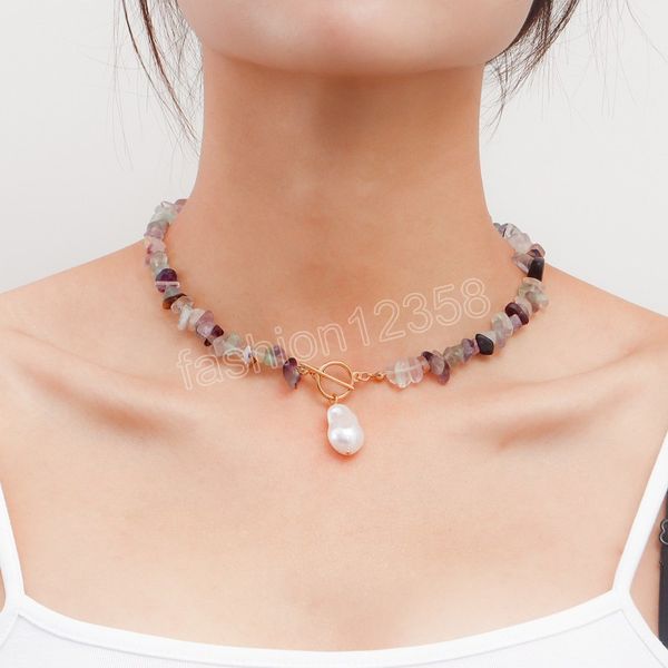 bohemian handmade simple casual stone beads irregular pearl choker necklace for women trendy fashion jewelry accessary, Golden;silver
bohemian handmade simple casual stone beads irregular pearl choker necklace for women trendy fashion jewelry accessary, Golden;silver