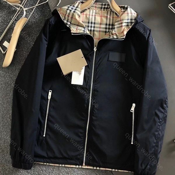 men's designer double sided jackets zipper coats hooded checked coat ladies parka fashion outdoor windbreaker couple spring and autumn, Black;brown
men's designer double sided jackets zipper coats hooded checked coat ladies parka fashion outdoor windbreaker couple spring and autumn, Black;brown