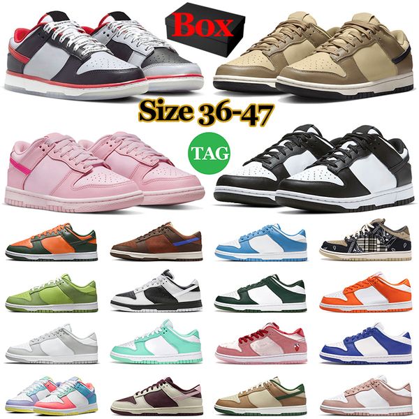 with box dunks low running shoes mens womens trainers reverse panda triple pink team green grey fog pearl sports sneakers, Black
with box dunks low running shoes mens womens trainers reverse panda triple pink team green grey fog pearl sports sneakers, Black