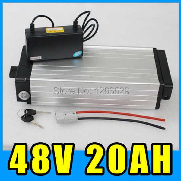 Image of 48v 20ah battery electric bike lithium battery 1000W Pack ebike electric scooter rear rack Aluminum alloy