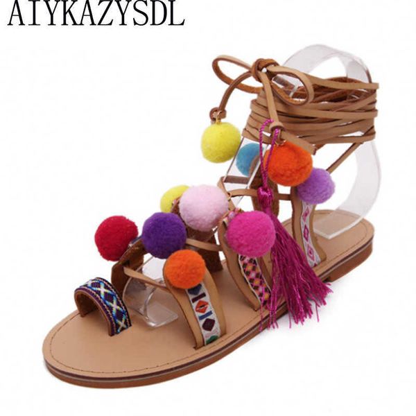 sandals aiykazysdl ethnic bohemia summer woman pompon sandals gladiator roman strappy knee high boots embroidered tassel shoes flats t221209, Black
sandals aiykazysdl ethnic bohemia summer woman pompon sandals gladiator roman strappy knee high boots embroidered tassel shoes flats t221209, Black