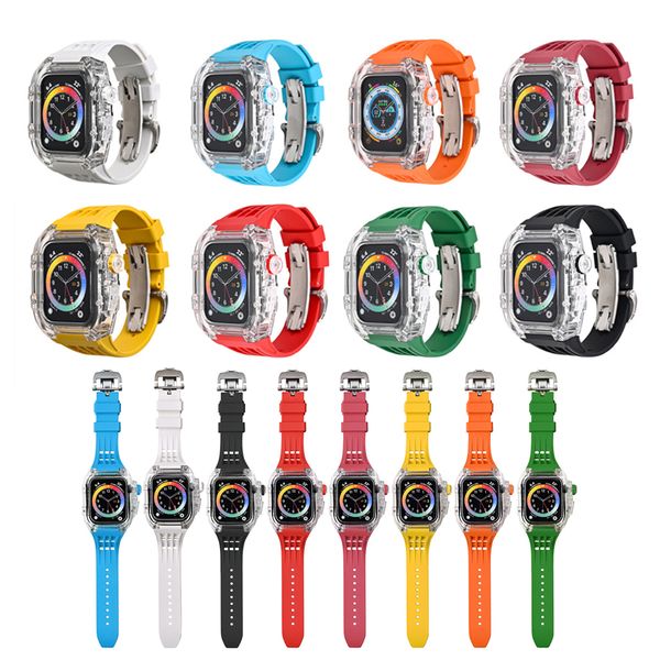 & Straps Cases Transparent Case Silicone Integrated Strap Mod Kit Watches Cover Watchband Band Bracelet Fit iWatch 8 7 6 5 4 For Apple Watch 44 45mm Wristband mm
& Straps Cases Transparent Case Silicone Integrated Strap Mod Kit Watches Cover Watchband Band Bracelet Fit iWatch 8 7 6 5 4 For Apple Watch 44 45mm Wristband mm