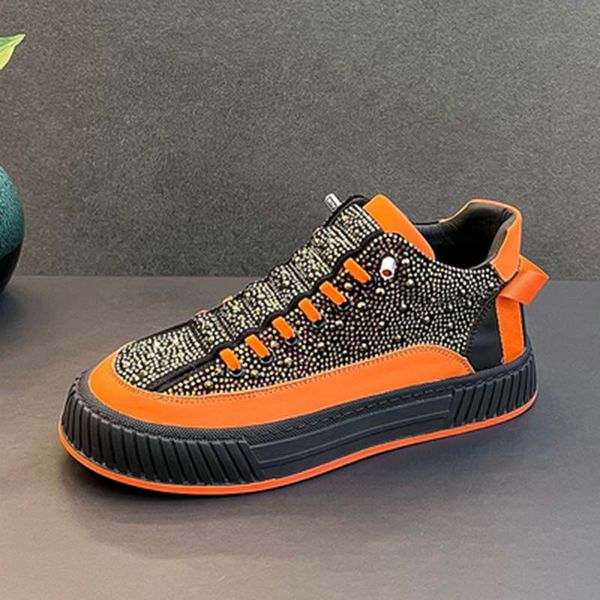 luxury designer shoes men's rhinestone lace up causal shoes rock punk loafers sport walking sneakers, Black
luxury designer shoes men's rhinestone lace up causal shoes rock punk loafers sport walking sneakers, Black