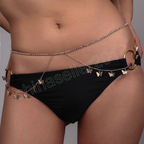gold color rhinestone butterfly charm with crystal belly waist chain jewelry for women body waist chains, Silver
gold color rhinestone butterfly charm with crystal belly waist chain jewelry for women body waist chains, Silver