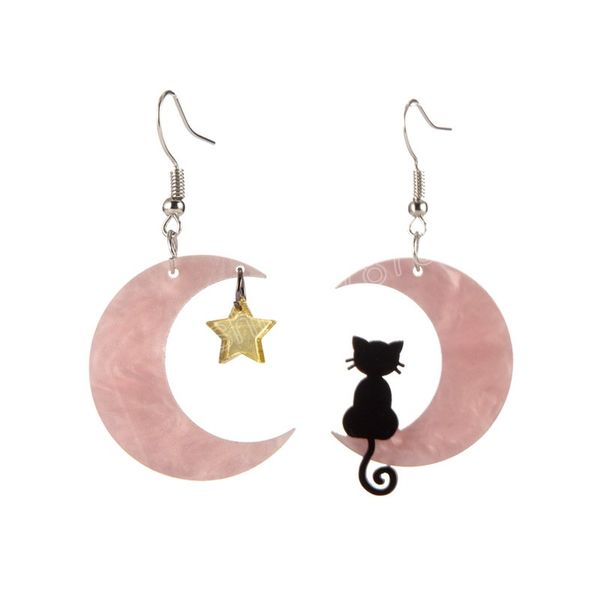 fashion cute cat dangle earrings for women acrylic moon star shaped geometric drop earring girls birthday party jewelry gift, Silver
fashion cute cat dangle earrings for women acrylic moon star shaped geometric drop earring girls birthday party jewelry gift, Silver