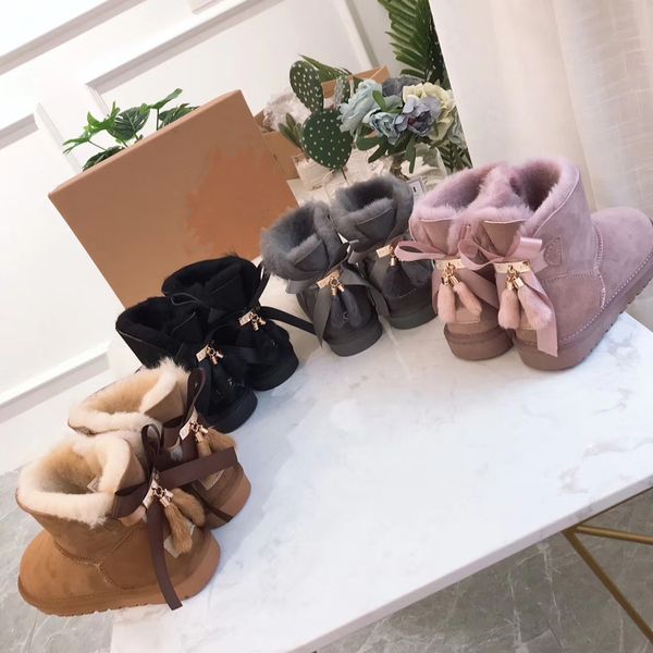 australia ultra pendant bowknot boot women designer ankle snow fur boots brown winter warm fluffy slip-on booties for woman classic leather, Black
australia ultra pendant bowknot boot women designer ankle snow fur boots brown winter warm fluffy slip-on booties for woman classic leather, Black