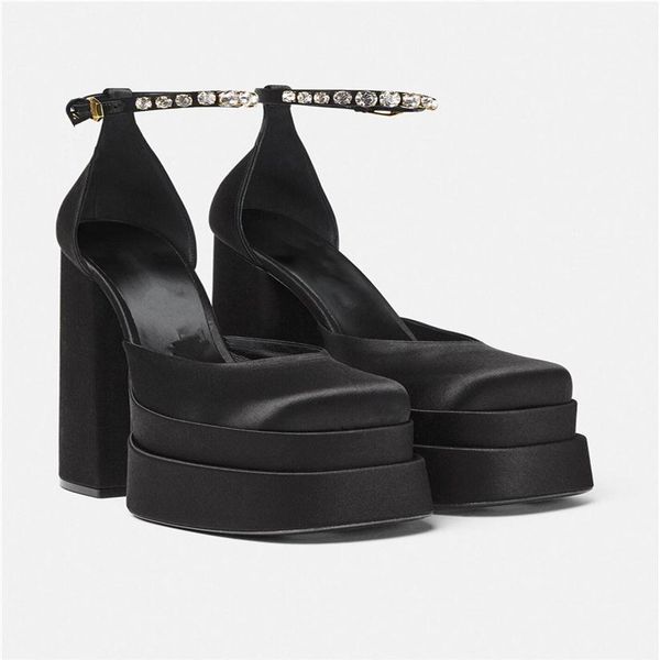 women's new fashion sandals waterproof platform square head silk super high heel 14cm single shoes size 34-44 black316m, Black
women's new fashion sandals waterproof platform square head silk super high heel 14cm single shoes size 34-44 black316m, Black