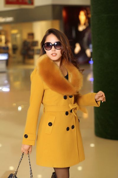 2023 autumn winter fur women's jackets wool double breasted lapel neck trench pocket fashion long slim woman's coats b141, Black;brown
2023 autumn winter fur women's jackets wool double breasted lapel neck trench pocket fashion long slim woman's coats b141, Black;brown